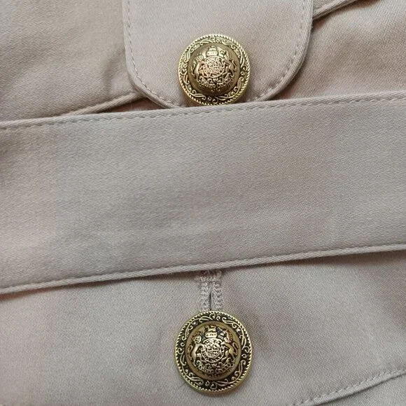 Sandro Sportswear Trench Coat Jacket Length Classic Tan Womens Medium - Picture 10 of 12